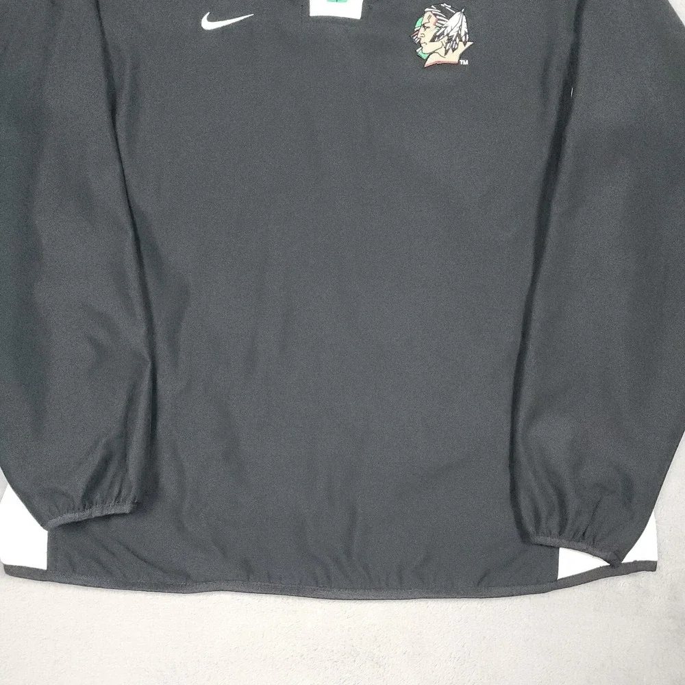 Vintage Nike North Dakota Fighting Sioux Hockey Jacket Mens M Black Pullover